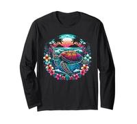 Hawaiian Sea Turtle Ocean Marine Life Tropical Beach Hippie Manga Larga