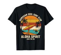 Hawaiian Soul Surf Club 70 Aloha Retro Beach Surfer Girl Camiseta