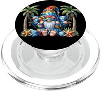Hawaiian Summer GNOME For Beach Hammock Under Palm Trees PopSockets PopGrip para MagSafe
