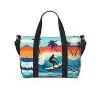 Hawaiian Surfer on - Bolsas de viaje onduladas para mujer, bolsas de viaje duraderas, bolsas de gimnasio para viajes nocturnos