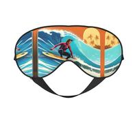 Hawaiian Surfer On - Máscara de ojos unisex con estampado ondulado, ultra suave, bloqueo de luz para una comodidad óptima para dormir