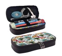 Hawaiian Surfer On - Neceser de piel con estampado ondulado, funda de piel con solapa, monedero espacioso, bolsa de almacenamiento, color negro, talla única, Negro, One Size