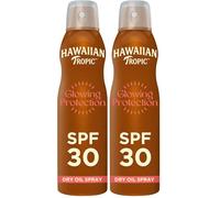 Hawaiian Tropic Aceite Protector Solar Glowing Protection - Bruma Aceite Seco Bronceador y Acelerador del bronceado SPF 30 Aceite de Argán - 180 ml (Paquete de 2)