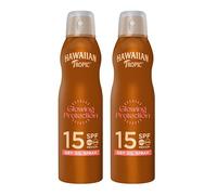 HAWAIIAN Tropic Aceite Protector Solar Glowing Protection - Bruma Aceite Seco Bronceador y Acelerador del bronceado SPF 15 Aceite de Argán - 177 ml