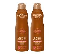 Hawaiian Tropic Aceite Protector Solar Glowing Protection - Bruma Aceite Seco Bronceador y Acelerador del bronceado SPF 30 Aceite de Argán - 180 ml (Paquete de 2)
