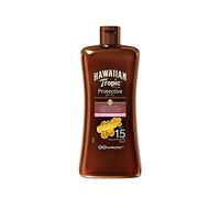 HAWAIIAN Tropic Aceite Solar Bronceador Glowing Protection SPF 15 - Tamaño Viaje 100ml | Protección UVA/UVB | Enriquecido con Coco | Resistente al Agua | Hipoalergénico | Cruelty Free