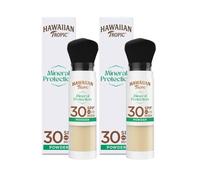 Hawaiian Tropic 2 Brochas de Maquillaje con Protección Solar SPF 30 con Filtros 100% Minerales