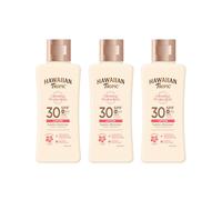 Hawaiian Tropic Glowing Protection MINI Ultra Radiance - Loción Solar Protectora SPF 30, Protege la Piel, Fragancia de Frutas Tropicales, Crema Tamaño Viaje 75 ml (Pack x3)