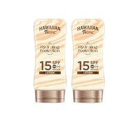 Hawaiian Tropic Hydrating Protection SPF 15 - Loción Solar Protectora con Cintas de Seda Hidratantes, Resistente al Agua hasta 12 Horas, Crema 180 ml (Individual)