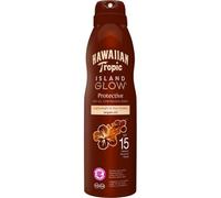 Hawaiian Tropic Island Glow - Aceite seco protector SPF 15 Mediano con aceite de argán (177 ml)