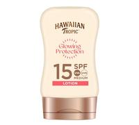 Hawaiian Tropic Satin Protection MINI Ultra Radiance - Loción Solar Protectora SPF 15, Protege y Suaviza la Piel , Fragancia Frutas Tropicales , Formato Viaje 100 ml