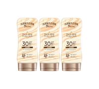 Hawaiian Tropic Silk Hydration Protective - Pack 3 Loción Solar Protectora SPF 30 con cintas de seda hidratantes y resistente al agua, formato 180 ml.