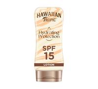 Hawaiian Tropic Silk Hydration Protective - Loción Solar Protectora con cintas de seda hidratantes y resistente al agua, Protección Alta, SPF 15, 180 ml