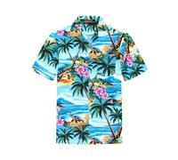 Hawaiihemdshop.de Camisa 'Hawaiihemd "Turtle Island"' aqua 6XL aqua