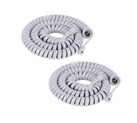 HAWAKA Cable telefónico, RJ9 (4P4C), cable en espiral, 6 Feet cable telefónico para teléfono fijo de casa, oficina, conector para teléfono, envuelto