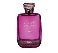 Hawas Diva Eau de Parfum 100 ml para Mujer - Rasasi | Perfume Oriental Floral con Frutos Rojos, Rosa e Incienso