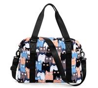 HAWEE Unisex Bolsa de Viaje Grande Bolsa Deporte Ligero Bolsa Gimnasio Hombre Impermeable Bolsa de Fin de Semana Mujer Plegable Duffel Bag con Bandolera para Fitness, Natación, Camping, Entrenamiento