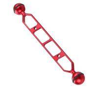 HAWEEL Brazo de bolas dobles de aleación de aluminio de 9 pulgadas y 9 pulgadas para linterna subacuática/luz de video (negro) soporte de fotografía (color: rojo)