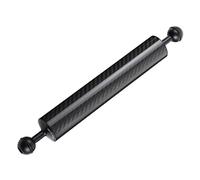 HAWEEL Brazo flotante de fibra de carbono con bolas dobles de 32 cm de longitud y 40 mm de diámetro, diámetro de la bola: 25 mm, flotabilidad: soporte de fotografía de 200 g