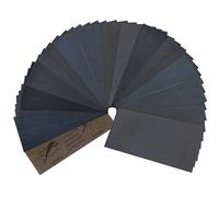 HAWERK Papel de Lija Grano 80-3000 - Set 45x Lijas Resistente al Agua - Carburo de Silicio para Metal, Madera y Piedra - Lijado en Seco y Húmedo - Ideal para Coche, Paredes y Manualidades