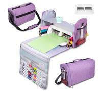 HAWERSI Funda de Transporte 3 en 1 para Cricut Joy Xtra, Cubierta Antipolvo para máquina de Corte Cricut, Bolsa de Accesorios de Mano, Bolsa de Almacenamiento Totalmente Abierta, Compatible con Todas