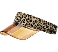 HAWILL Visera para mujer, estampado de leopardo, gorra deportiva, protección solar UV, playa, tiempo libre, verano, para golf y tenis