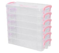 HAWILLOSCH 1 Caja De Juego Caja De Papelería Multicapa Estuche para Lápices Multifunción Estuche Rígido Bolígrafos + Lápiz Suministro De Pluma Suministro Escolar Transparent El Plastico