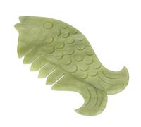 HAWILLOSCH 1 Pc Peine De Jade Deportista Depurador De Cara Cuello Para Peine Desenredante Hielo Para La Cara Masajista Rascador Del Cuero Cabelludo Falso Galvanoplastia Punto Mini Xiuyu Green