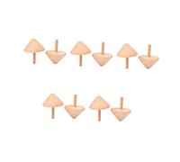 HAWILLOSCH 10 Piezas peonza de Madera Equipo Arriba Preescolar Jugar Construir Hilado de Madera Bricolaje Superior de los Dibujo de peonzas de Madera girando Bambú