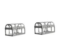 HAWILLOSCH 12piezas Caja De Dulces De Boda Diseño De Cofre Tesorero Estilo Europeo Plata Para Fiestas y Celebraciones