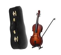 HAWILLOSCH 1juego De Violín Decorativo Realista Para Escritorio Adorno Artístico De Accesorios De Soporte y Estuche Para Fotografía y Decoración Del