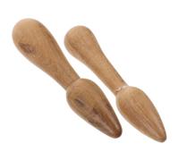HAWILLOSCH 2 Piezas Masaje Manual pluma de acupuntura de acupuntura de madera herramientas de masaje para el hogar de acupuntura en forma de calabaza