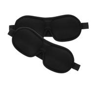 HAWILLOSCH 2 Piezas venda visera sencilla sombra de ojos opaca bloqueando el sueño ojo liso deep sleep mask eye patches cubre ojos para dormir anteojera para dormir 3d Espuma de memoria Black