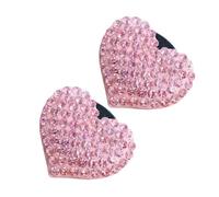 HAWILLOSCH 2piezas Difusor De Para Automóvil Clip Para Salida De Aire Decoración De Corazón Rhinestones De Accesorio Elegante Para Interiores De Coche