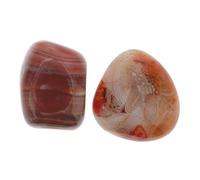 HAWILLOSCH 2piezas Piedra De Ágata Sardonyx Natural Piedras Curativas Talladas Mano Suaves Para Meditación y Sanación