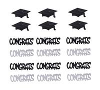 HAWILLOSCH 3 Paquetes Graduación Sombrero de Doctor y Letras Decoraciones para Fiesta de Graduación y Mesas de Total