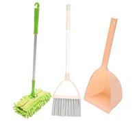 HAWILLOSCH 3Piezas Escoba y Fregona para Mini Set De Limpieza Colores Limpieza para Casa y Fomentar Responsabilidad Infantil