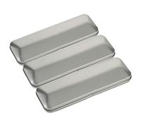 HAWILLOSCH 3piezas Estuche De Lápices Metálico Rectangular Caja De Papelería De Hojalata Organizador para Oficina y Escuela