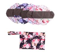 HAWILLOSCH 5 Piezas Almohadilla sanitaria de carbón de bambú protegeslips para mujeres protegeslips lavables toalla sanitaria de tela almohadilla menstrual para niñas Color Aleatorio