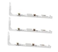 HAWILLOSCH 6 Piezas Accesorios de fijación de Cortinas Barras de Cortina montadas en el Techo Enrejado Soporte de Montaje en Muro Cortina Soporte de código de Montaje de riel de Cortina Metal