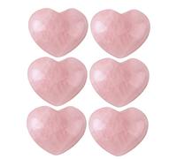 HAWILLOSCH 6piezas Cristales Forma De Para Sanación Energética y De Chakras Decoración De Piedras De Cuarzo Rosa