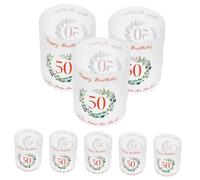 HAWILLOSCH 8 Piezas Tonos De Tubo De Vela De Extremo Abierto Pequeña Funda para Vela Pantallas Plasticas De Escritorio Cubierta De Vela Decorativa Cubiertas De Velas De Polivinilo