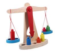 HAWILLOSCH Báscula de Juguete de Madera para Niños Juguete Educativo Tamaño Pequeño para Matemáticas Material Didáctico Experimentos Científicos 1 Juego
