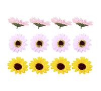 HAWILLOSCH Bouquet De Flores De Jabón Girasol Artificial 12 Piezas Set Base y Varilla, Colores Dorado, Rosa y Lila, Jabones Aromáticos Para Baño, Decoración Hogar y Obsequio Cumpleaños