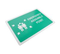 HAWILLOSCH Cartel De Seguridad Para Punto De Reunión De Emergencia Señal De Advertencia De Montaje Rápido Aluminio Resistente La Intemperie Instalación Rápida Para Fábricas y Escuelas