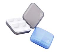 HAWILLOSCH De 2 Uds De Almacenamiento Portátil Para De Viaje Contenedor Organizador De Medicinas Portátil Estuche Compacto Estuche Para Medicinas Estuche
