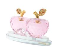 HAWILLOSCH Decoración De Perfume Para Interior De Coche, Escultura De Manzana De Cristal Para Adorno De Tablero, Soporte De Aromaterapia De Cristal De Manzana, Adorno Interior De Coche Lindo