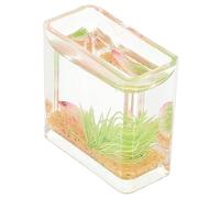 HAWILLOSCH Micropaisaje Modelo De Pecera con Peces De Colores Calentador Accesorio De Juguete Mini Acuario Decoraciones Cuenco Red para Peces Decoración Semillas De