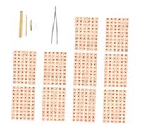 HAWILLOSCH Parches De Acupuntura Auricular Desechables Kit De Autocuidado Con Acupuntos Incluye Puntas De Presión y Pinzas Para Masaje Relajante Casa