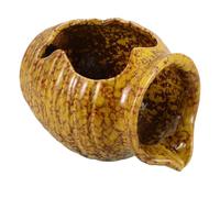 HAWILLOSCH Tarro Cerámico Decorativo con Flujo De Agua Continuo para Fuente y Cascada Pequeño para Jardín Hogar o Terraza Sin Bomba Diseño Artesanal para Decoración De Estanques y Acuarios